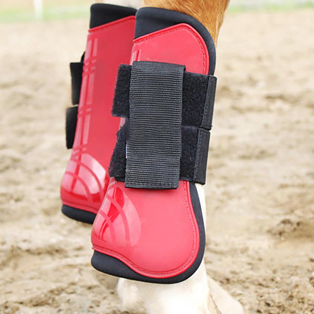 Hest ben støvler pu beskytte bag ridning hest beskytte udstyr ridning