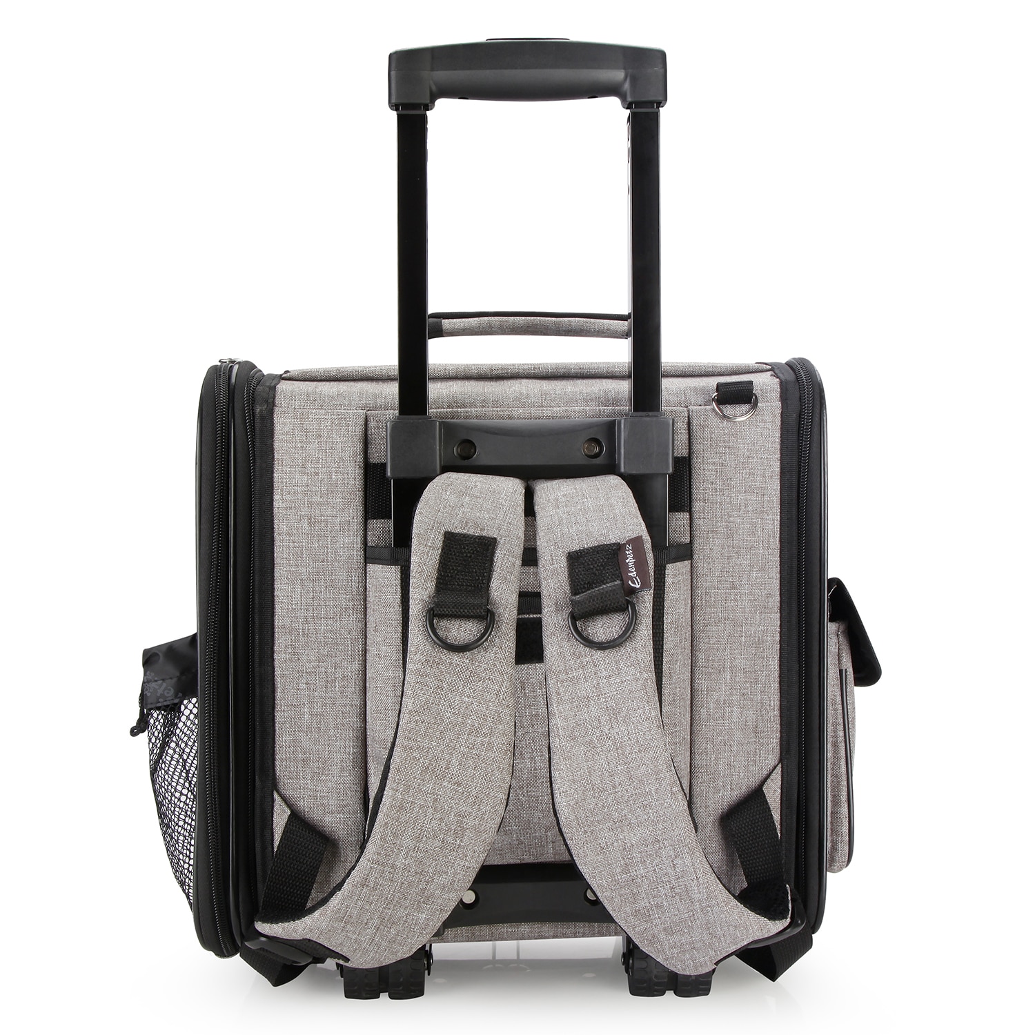 Pet Backpack On Wheels Multifunctional Breathable Cat Carrier Bag Transport Airline Approved Pet Stroller For Dogs Cat