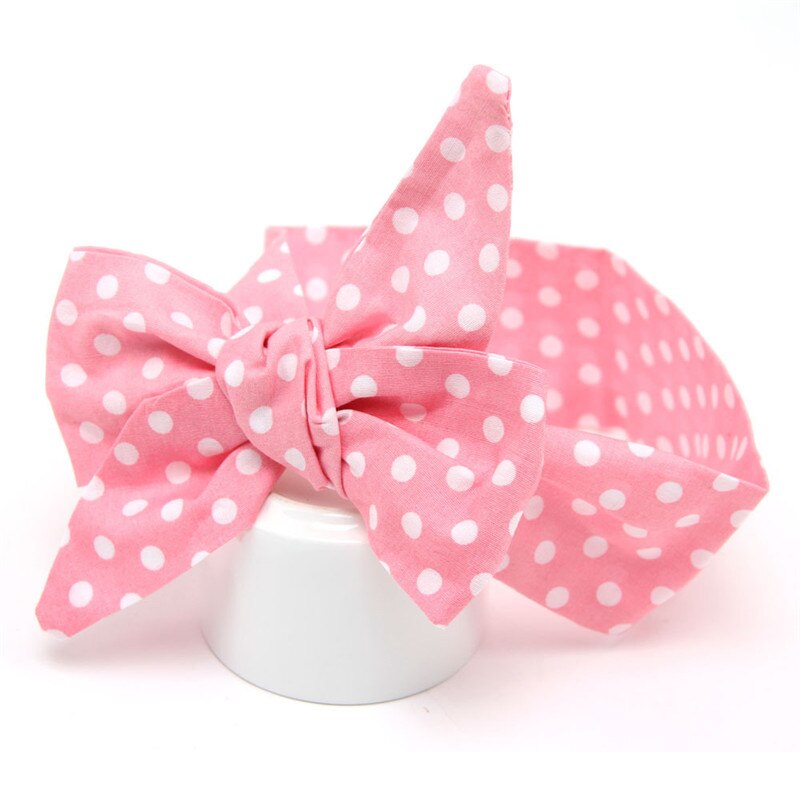 Stickat prickigt band rosett knut huvud omslag flickor turban huvudbonader baby hårband småbarn pannband elastiska håraccessoarer: 7