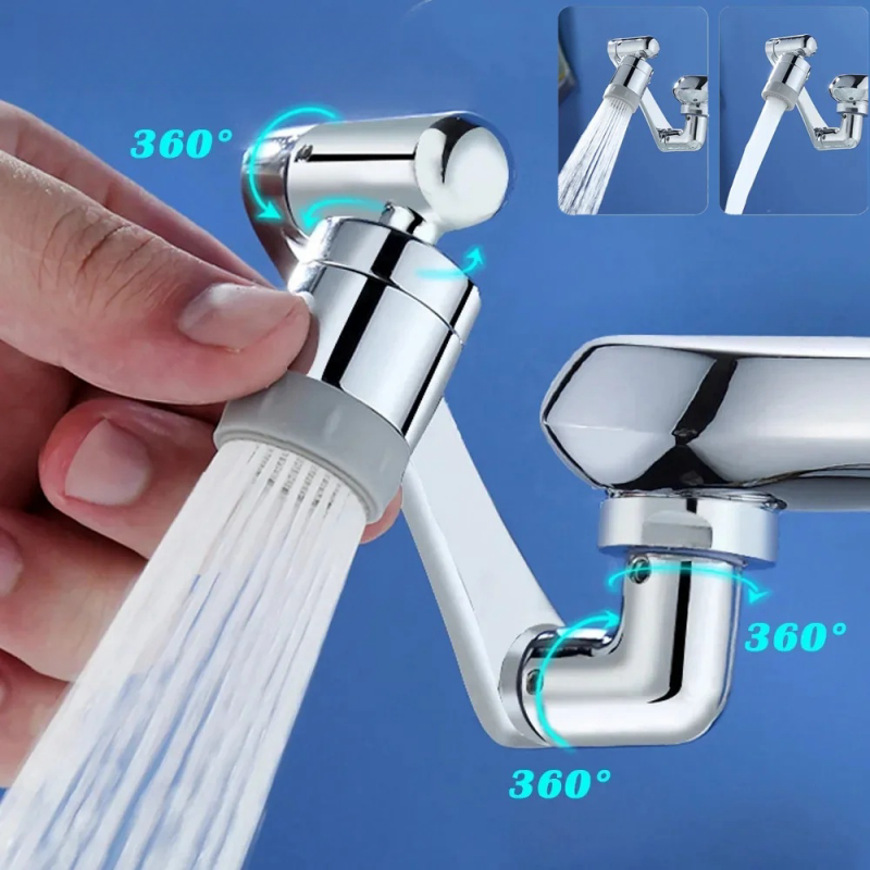 Universel 1080 ° Extension d'aérateur de robinet rotatif, bras robotique pivotant, tête de pulvérisation, buse de robinet de cuisine, économie d'eau