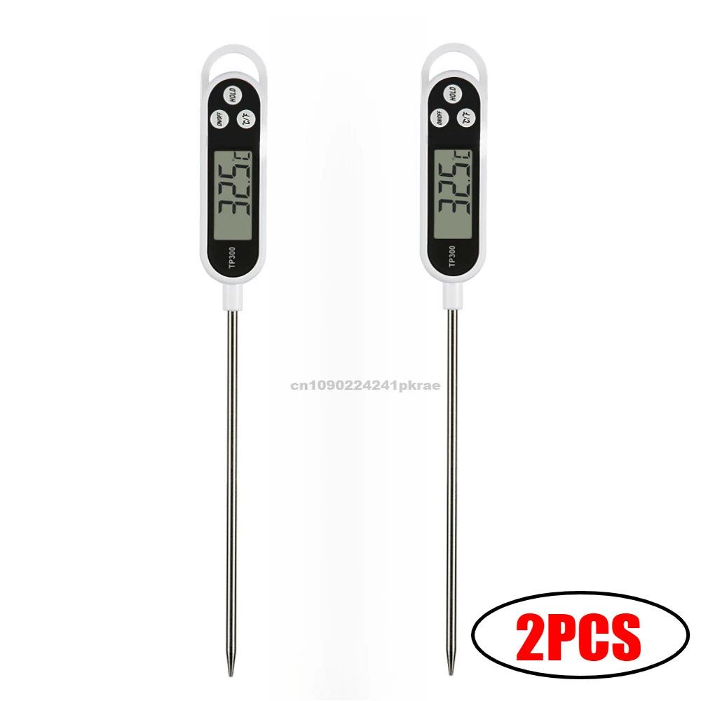 Probe Type Food Electronic Thermometer Kitchen Digital Thermometer for Meat Milk Cooking Food BBQ TP300 Temperature Gauge Tool: Blue