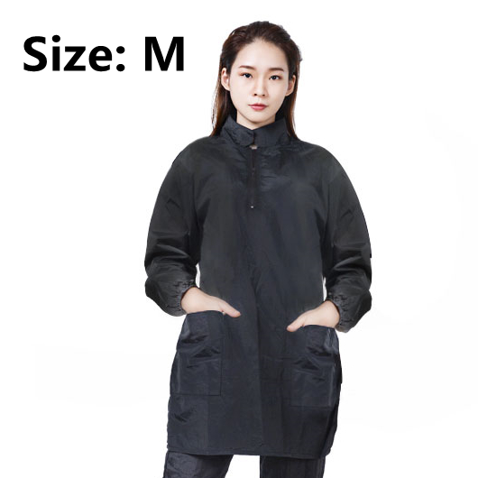 Lange Sleeve Pet Groomer Arbeit Kleidung Wasserdichte Overalls Nicht Stick Haar Pet Reinigung Scheren Anti-haar Atmungs Kleid Y1128: Black zipper---M