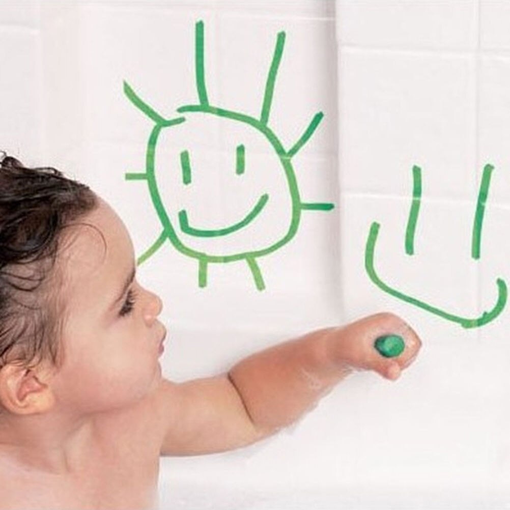 Bath Toy Baby Bath Crayons Toddler Washable Bathtime Safety Fun Play Educational Kids Toy 6Pcs/Set