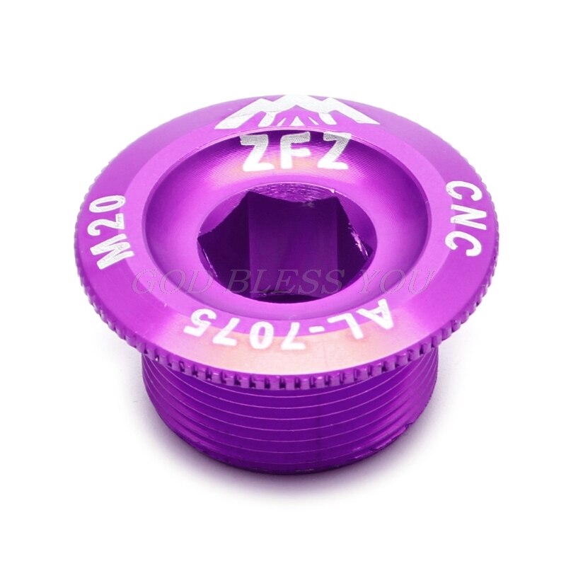 Mtb mountainbike cykel krankarm skruer kranksæt arm bolt cnc cover cups  m20mm til shimano: Lilla