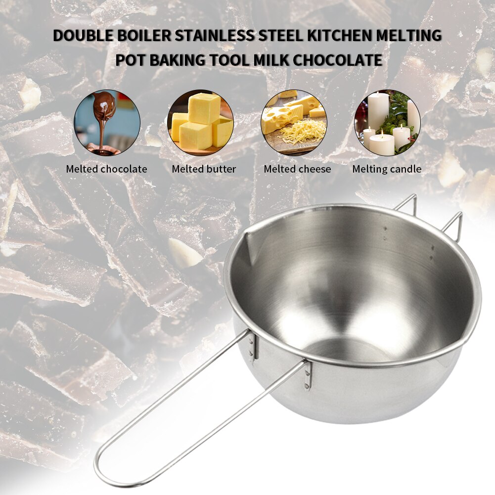Double Boiler Stainless Steel Kitchen Melting Pot Baking Tool Milk Chocolate 304 Stainless Steel Chocolate Melting Bowl