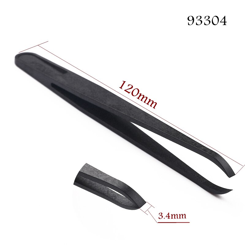100 stuks/partij elektronica industriële antistatische plastic pincetten antistatische gebogen rechte punt telefoon reparatie handgereedschap
