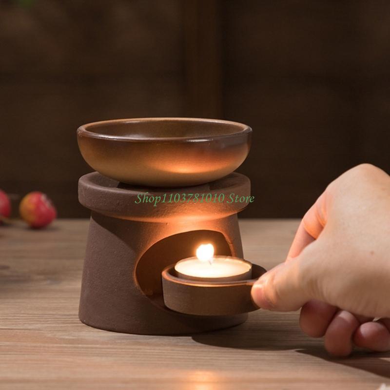 U55D Ceramics Essential Oil Burners Wax Melt Warmer Aromas Diffuser and Tealight Spoon Set for Home and Office Use