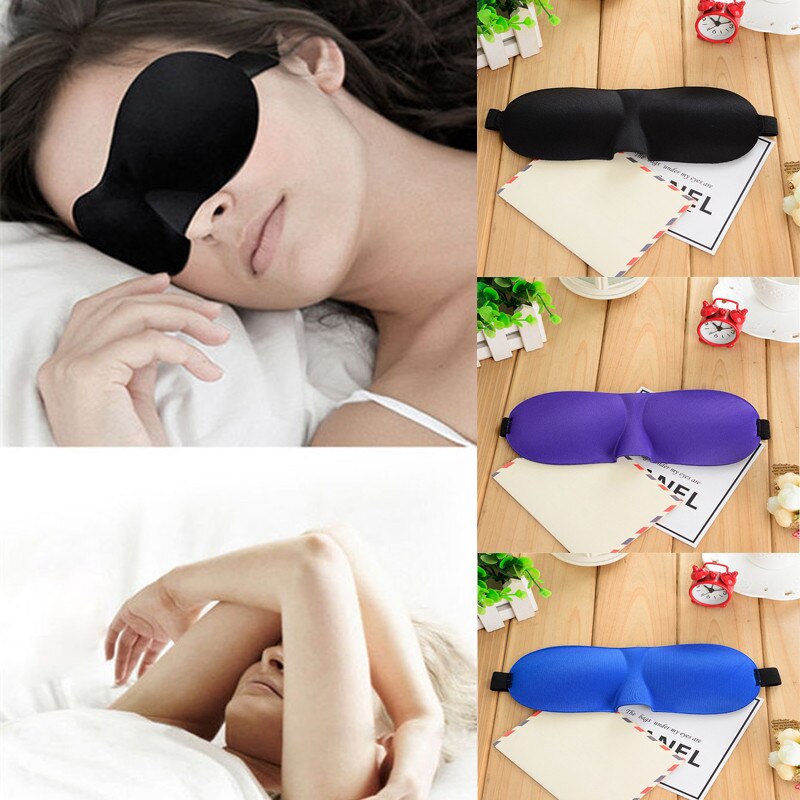 5 farver unisex rejse bærbart øjenplaster åndbar 3d sovemaske blød svamp naturlig sove øjenmaske med bind for øjnene søvnhjælp