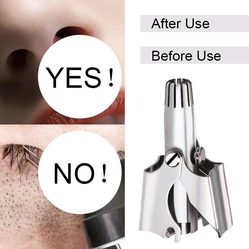YBLNTEK-recortador de nariz para hombre, maquinilla de afeitar Manual de acero inoxidable, lavable, para depilación de nariz y oreja