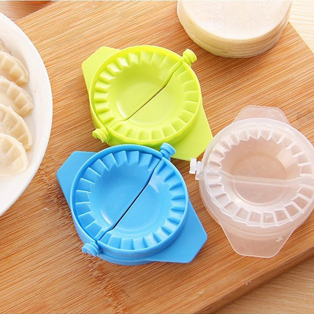 Plastic Dumplings Mold Manual Dumpling Moulds Device Pack Dumpling Clip Machine Kitchen GadgetsGreen