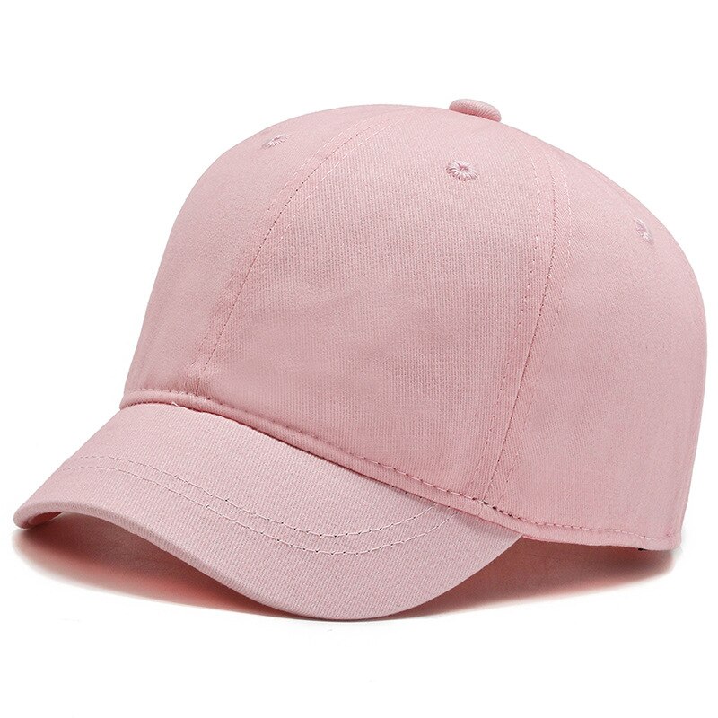 Summer Women Men Embroidered Letter M Baseball Cap Solid Snapback Short Brim Sunhat Outdoor Hip Hop Baseball Hats Casquette: Pink Cap