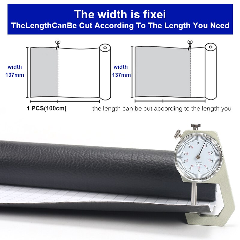 Diy Repareren Sofa Pu Leer Materialen, Sterke Stok Leer, 135Cm Breedte Waterdichte Lederen Patches, huis Houden Leer Stof