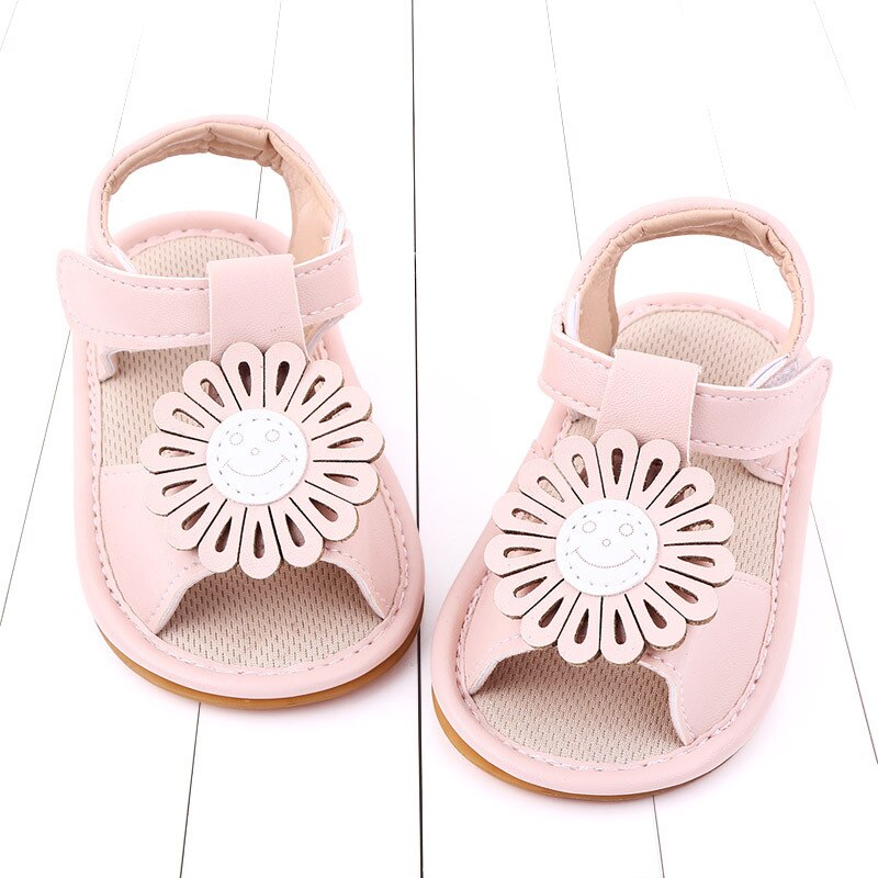 Chaussures de princesse en cuir PU pour bébé fille de 0 à 18 mois, avec fleurs, semelle souple, premiers pas, printemps et été