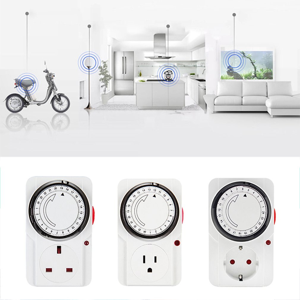 Mechanical Timing Socket 24 Hour Programmable Timer Switch Universal Socket Mechanical Timer Household Time Control Socket