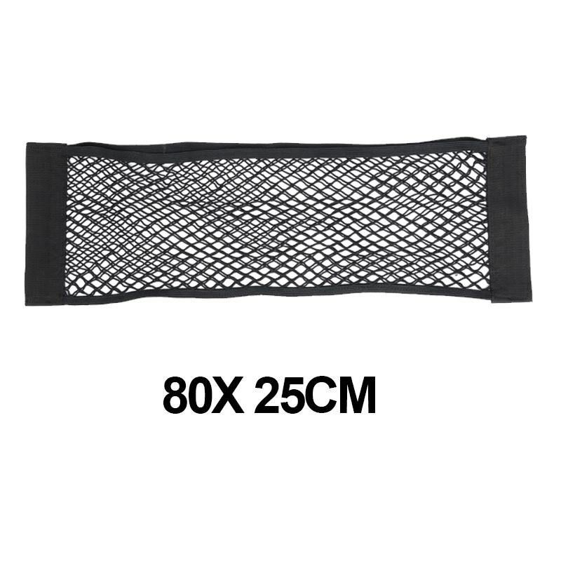 Kofferbak Opbergtas Nylon Netten Auto Terug Kofferbak Organizer Elastische String Bagagenet Holder Pocket Voertuig Leveringen: 80 x 25cm