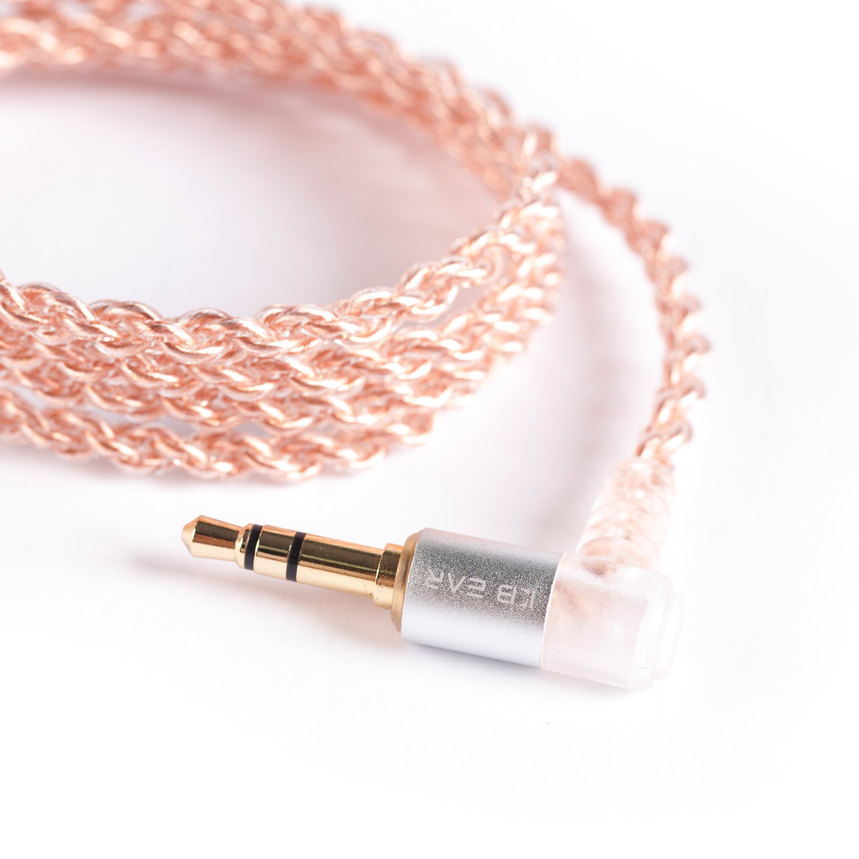 Kbear 4 núcleo de cobre atualização com fio cabo fone ouvido 2pin/qdc/mmcx/tfz fones conector para kbear kz zsn pro fone alta fidelidade: Cáqui