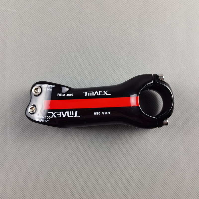 Attacco manubrio bici TMAEX attacco manubrio montagna bicicletta 6 gradi attacco manubrio Mtb carbonio 70mm 80mm 90mm 100mm 110mm 120mm: angle 17x100mm
