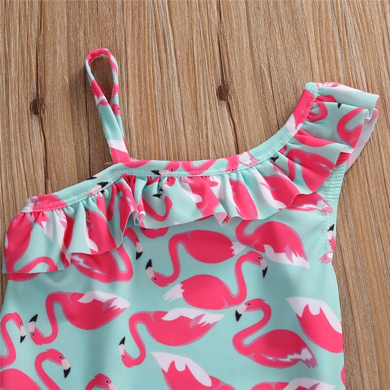 låve jenter hel badedrakt pjokk baby badetøy låve flamingo badedrakt av skulderen badetøy badedrakt
