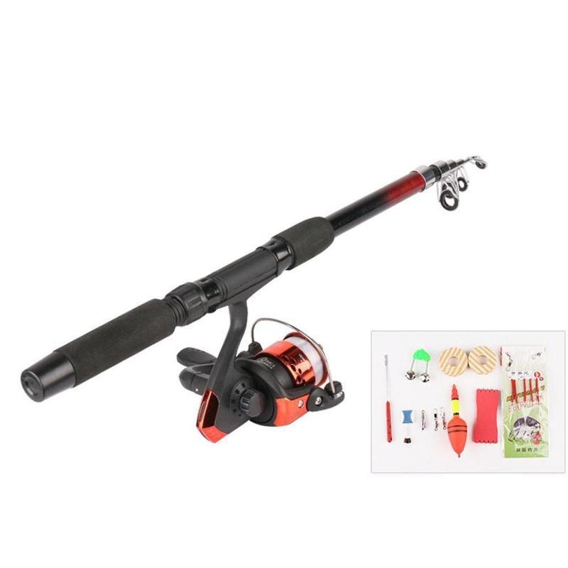 1 Set Fishing Rod Combo Kit Fishing Reel Gear Pole Portable Durable Reel With Throwing Rod Gear Set Set Pole Line Fishing P9U1: Default Title