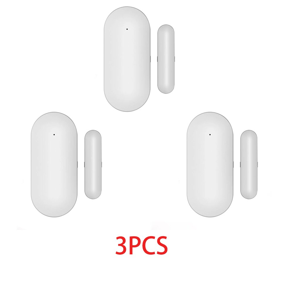 Tuya Smart Wifi Window Door Sensor Magnetic Switch Open Detector Protection Security Alert Alarm Smart Life APP: 3PCS