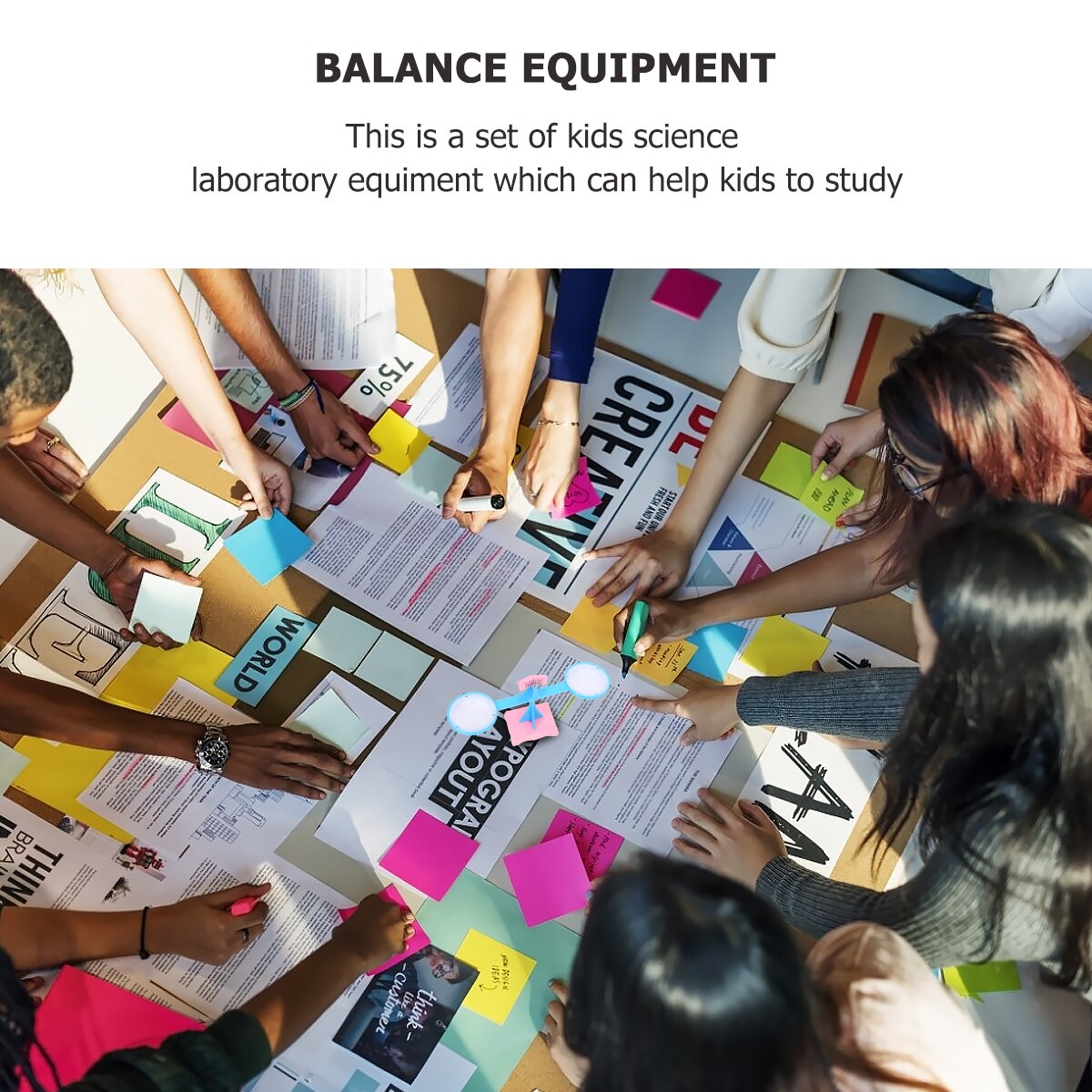 3 Sets of Kid Science Laboratory Equipment Student Tray Balance Simple Balance