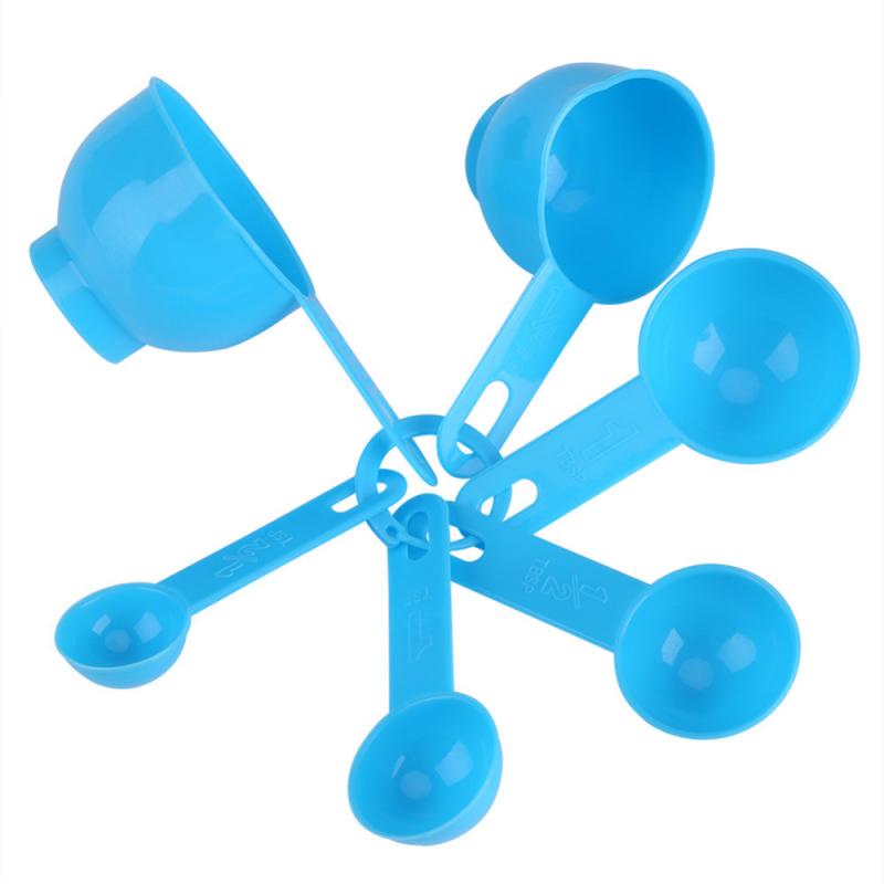 500 Ml Transparante Plastic Cups Maatbeker Cup 6Pc Maatlepels Set Keuken Tool Koken Bakken Tool