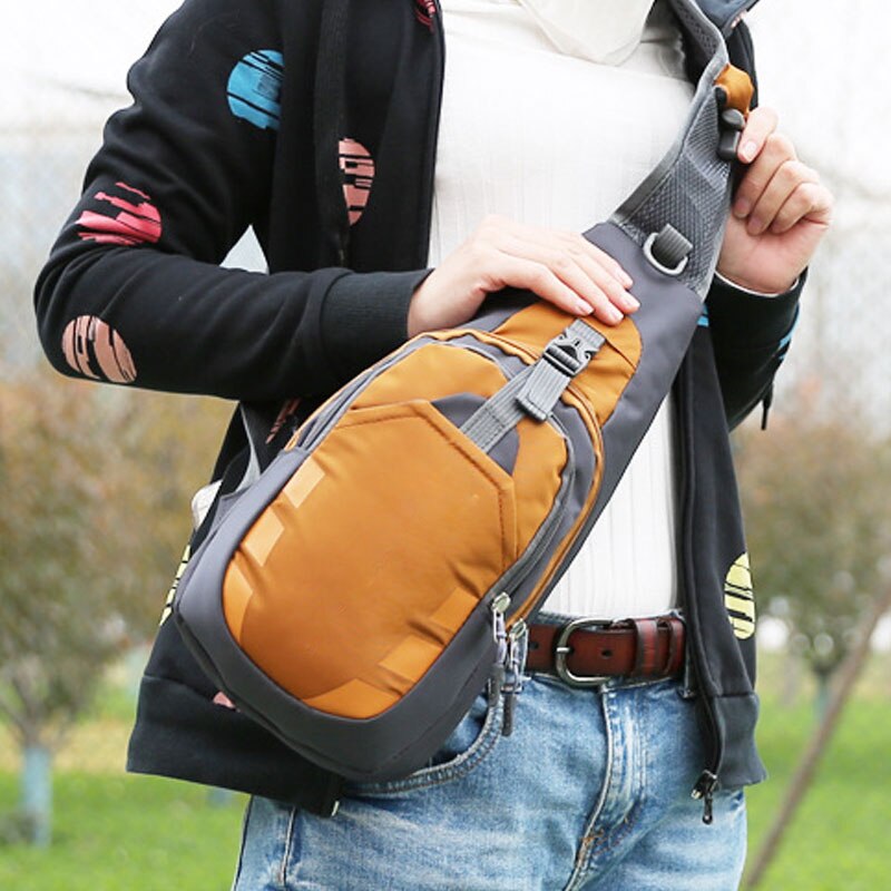 Unisexe Nylon sacs de poitrine voyage sac à bandoulière hommes femmes épaule sacs de messager UND