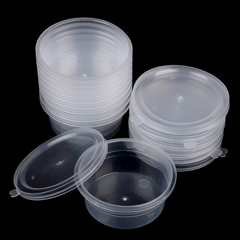 10 stücke 60ml Klar Container Kristall Schlamm Dichtung Kasten Lagerung Kasten Tonne Mischen Kasten