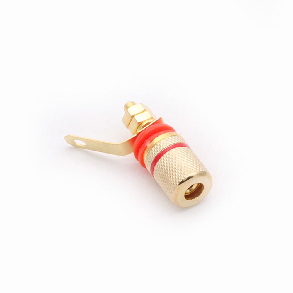 1pair Gold Plated Amplifier Speaker Binding Post HIFI Terminals Banana Sockets Connector Suitable for 4mm banana plugs connector