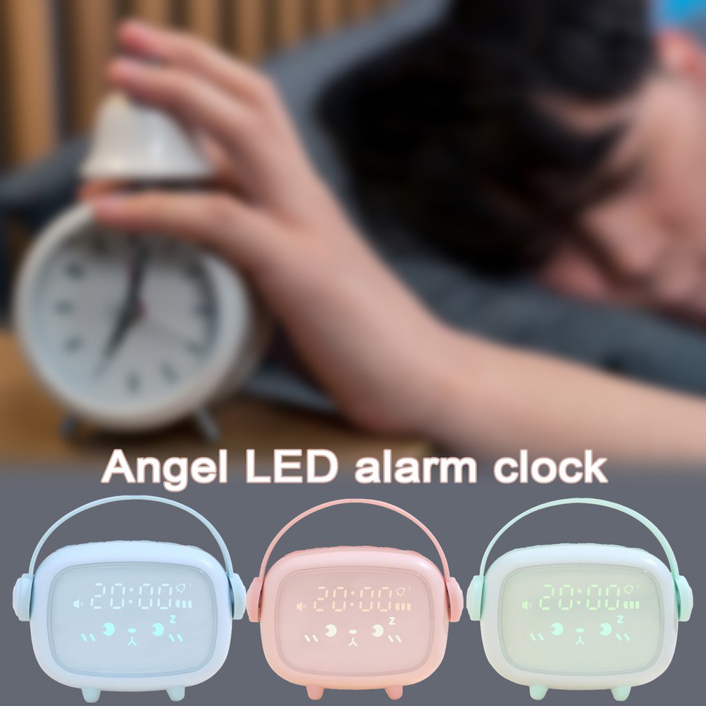 Cute Night Light Alarm Clock Timing Countdown Alarm Clock LED Smart Kids Alarm Clock Night Light Home Decor