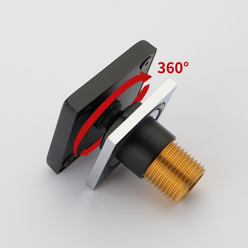 Square Black Body Rain Shower Spray Jets Bathroom Solid Brass Square Head Sprayer Set Saving Water Massage Jet System