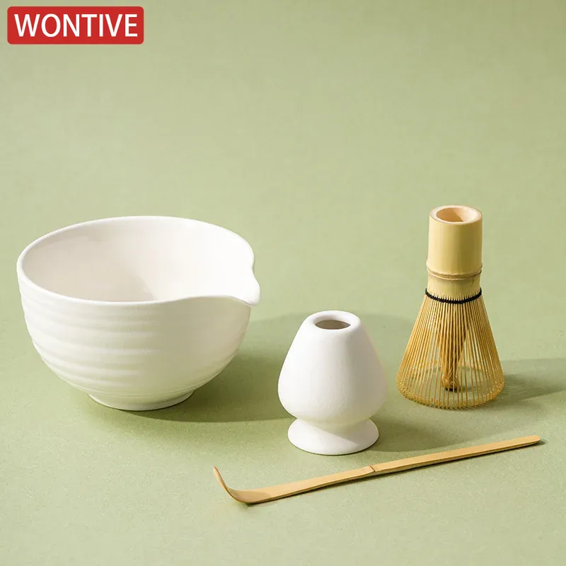 Ensemble de fabrication de Matcha japonais, brosse Matcha en bambou, bol Matcha exquis, boîte avec fouet, outils à thé somptueux, grands , 1 à 7 pièces