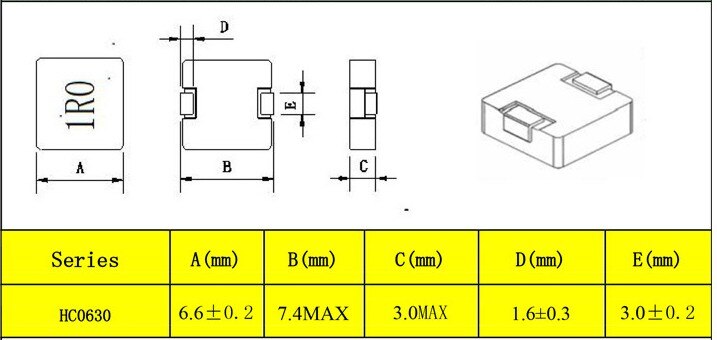 10pcs 0630-8R2M 8.2UH 8R2 7*7*3MM Molding Power Choke Coil SMD power inductor/inductance High Current 3.5A-6A