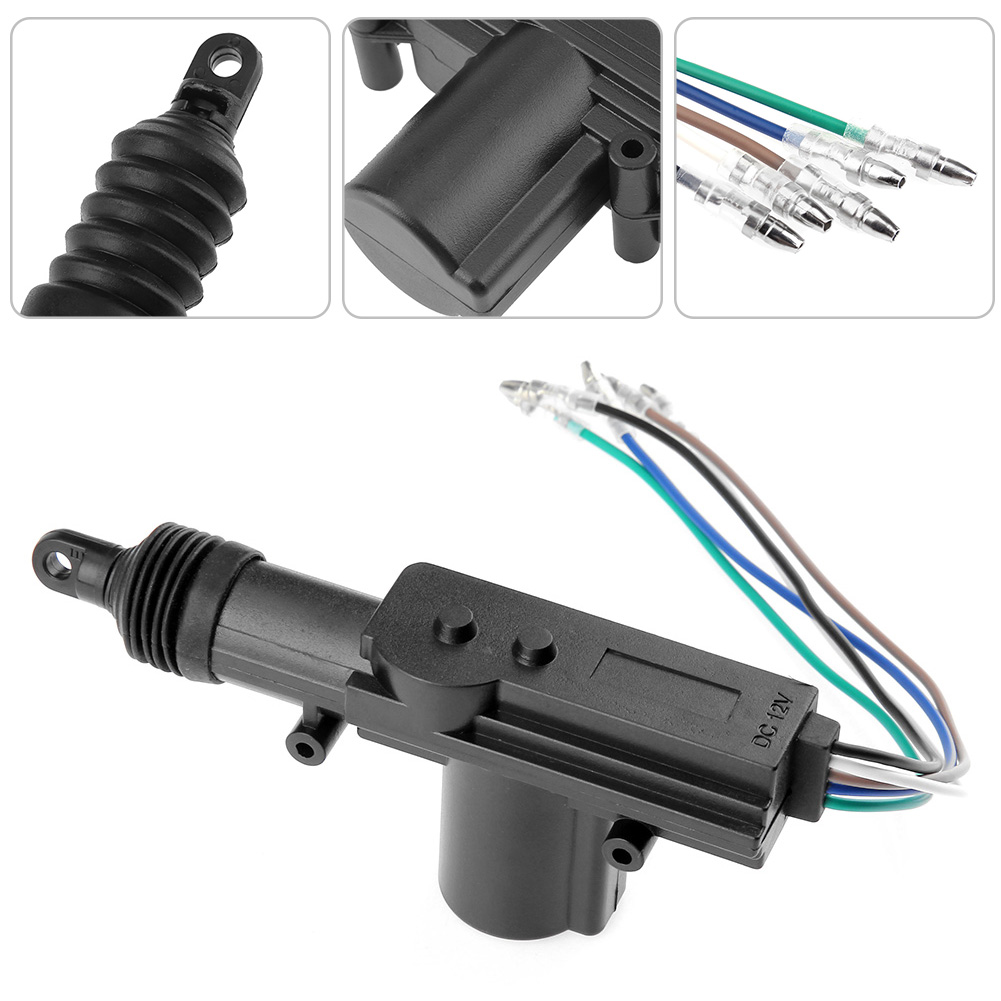 12V 2/5-Draad Auto Vergrendeling Actuator Auto Auto 'S Centrale Deurslot Motor Kit Voor Voertuig Elektrische Deurslot Auto-Accessoires