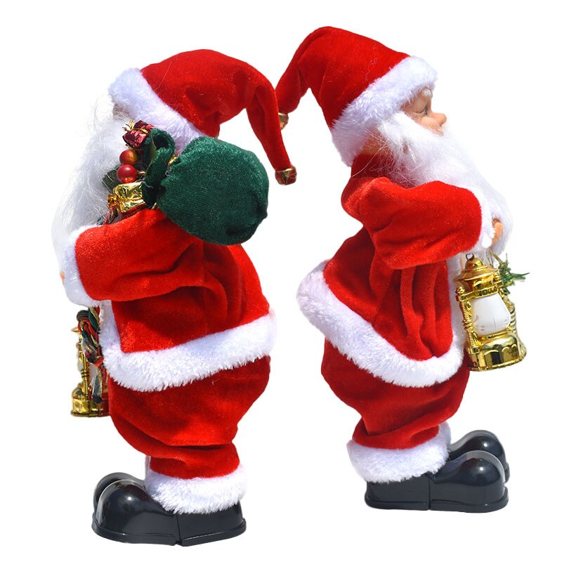 Natal papai noel natal novo presente dança brinquedo musical elétrico papai noel boneca twerking cantando decoração de natal para casa