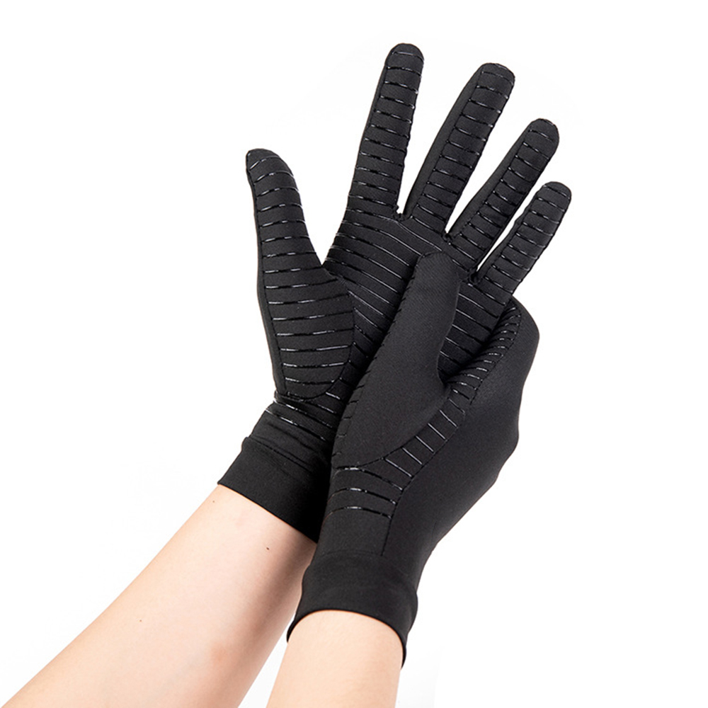 Gants de Compression d'Arthrite en Fibre de Cuivre, Support de Poignet, Articulations, pour le Cyclisme, pour les Instituts Otos: L / WHITE