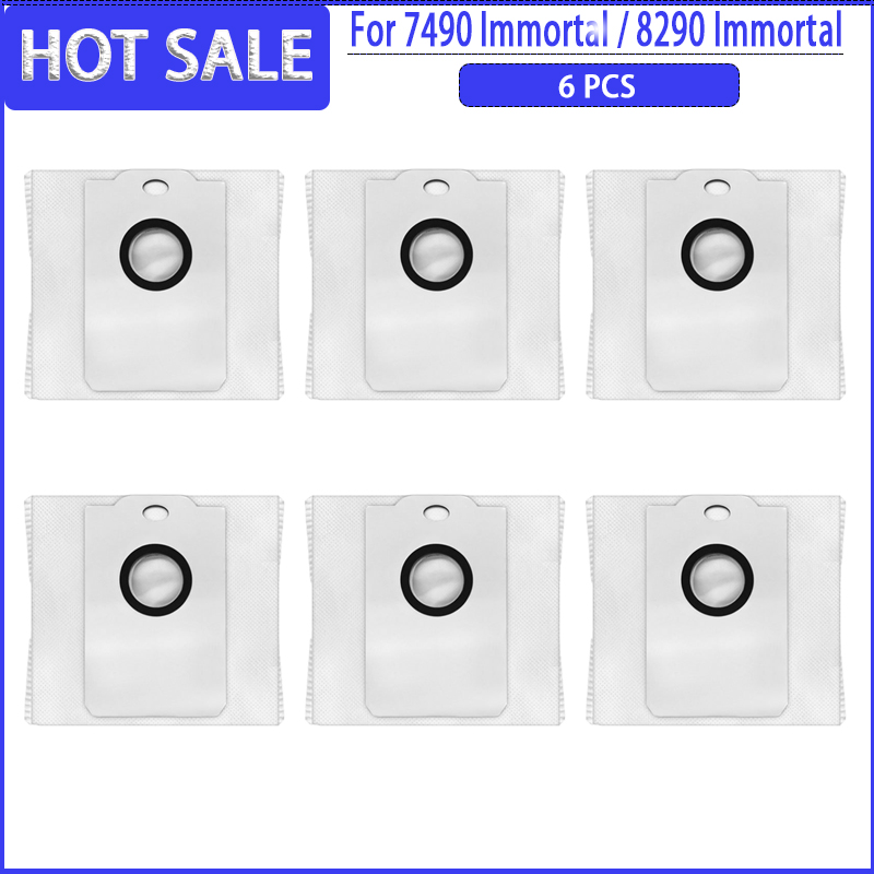 Main Side Brush HEPA Filter Mops For For Cecotec Conga 7490 Immortal / 8290 Immortal Vacuum Cleaner Accessories: black