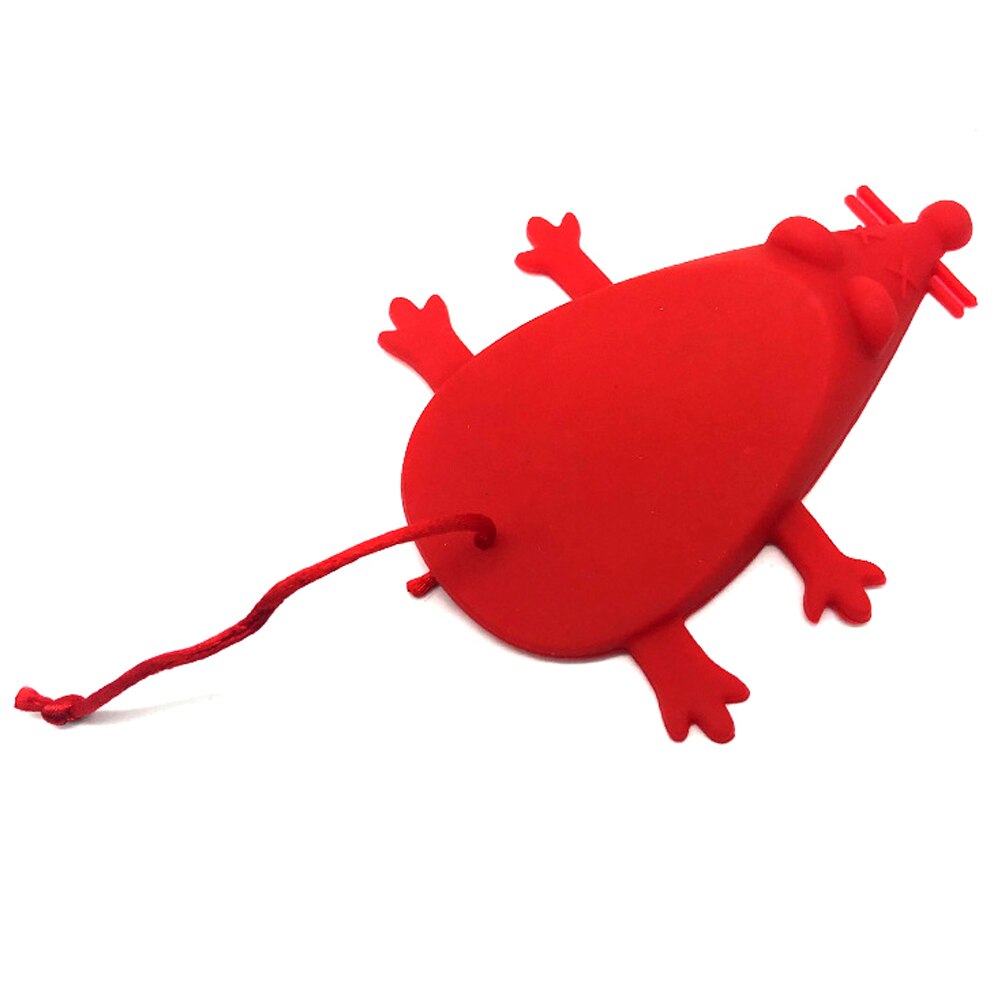 Silicone Door Stopper Cartoon Rat Shape Doorstop Door Buffers Child Finger Protection Safe Doorways For Baby Care: Big red