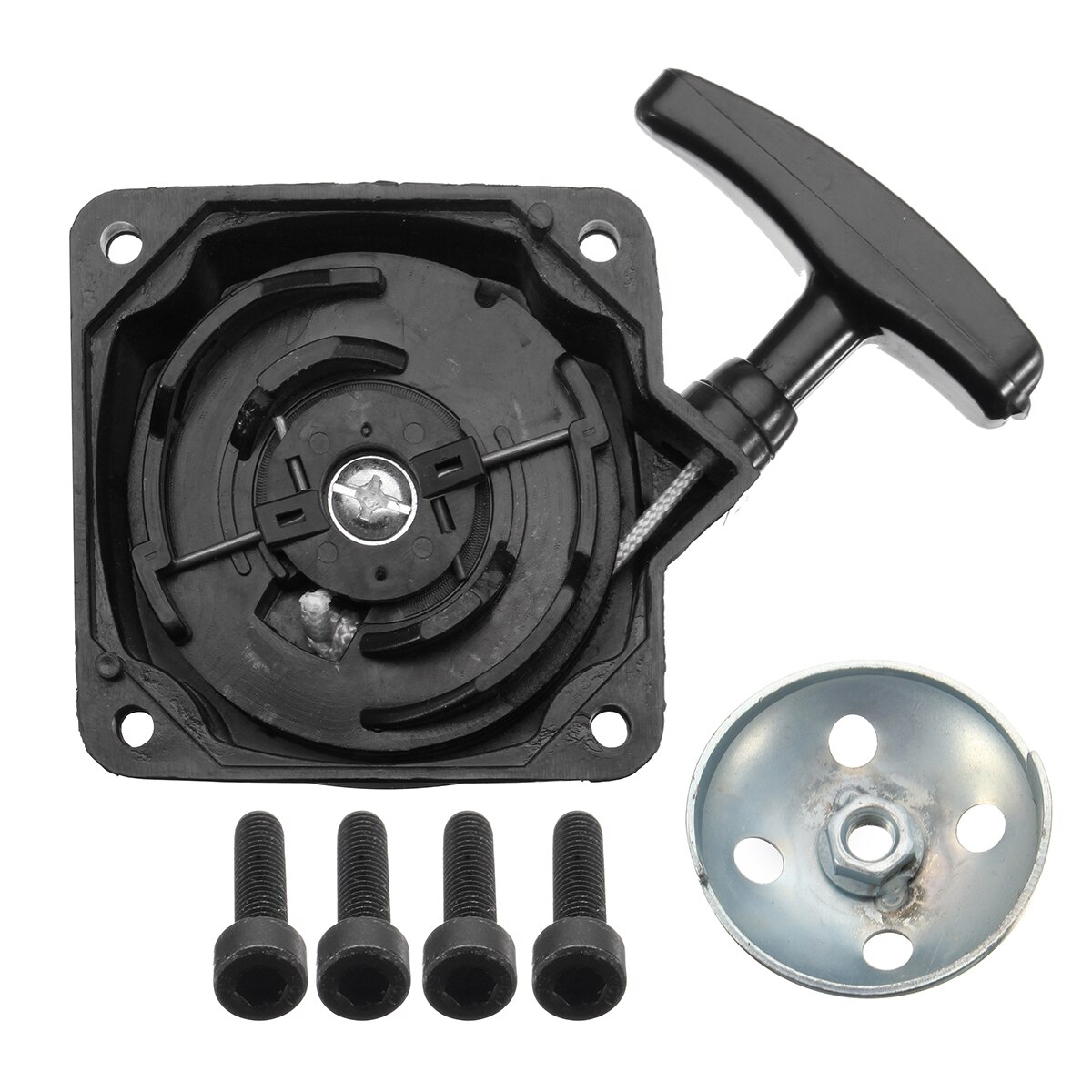 49cc 50cc DR50 Pullstart Pull Cord Start Shim with Bolts Midi Dirt Bike Moto Easy Pull Start Starter Part for Beach motorcycle