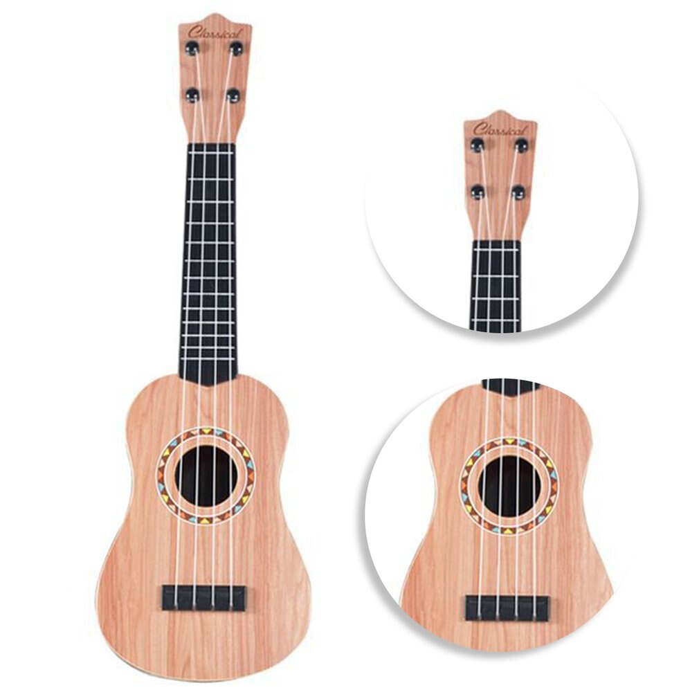 Ukulele 21 Inch Simulation Wood Grain 4 Strings Uke Bass Stringed Musical Instrument Perfect For Beginners For Kid
