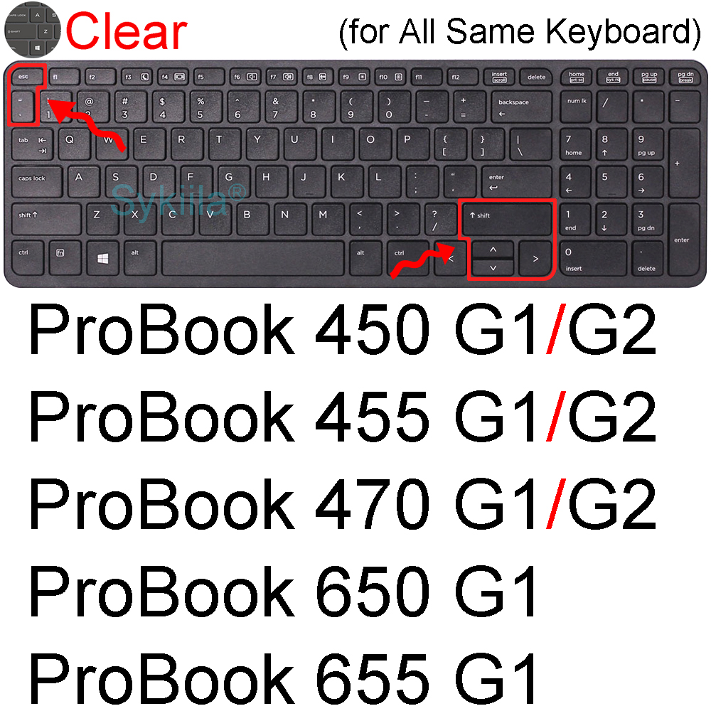 Tastatur Abdeckung für HP ProBook 470 G5 470 G4 470 G3 470 G2 470 G1 G8 G7 G6 15 15,6 Laptop Zubehör Schutz Haut fallen Silizium: klar 2013-2015