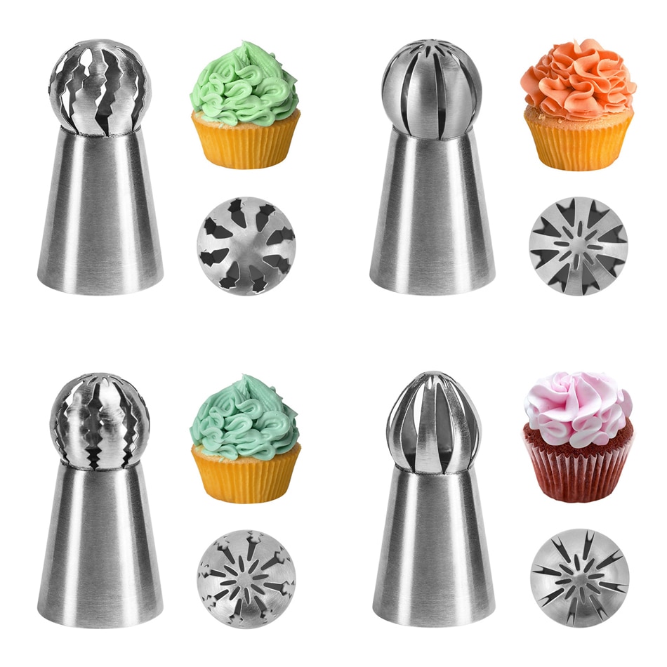 Ttlife Russische Piping Nozzle Bol Icing Snoepgoed Pastry Tips Suiker Ambachtelijke Cupcake Decorateur Keuken Bakvormen Gereedschap
