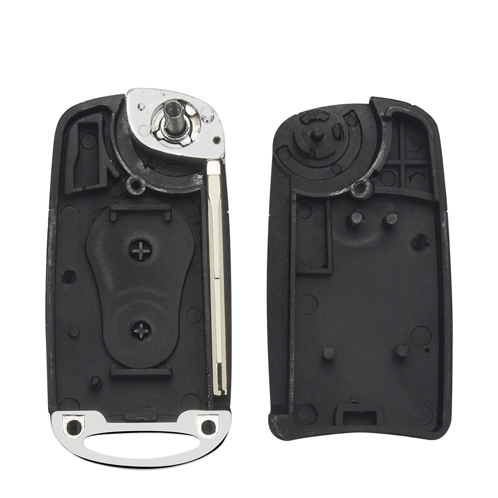 Keyyou 2 -knapps byte av bilnyckel fob fodral fjärrskydd för ssangyong actyon kyron rexton med oslipat blad