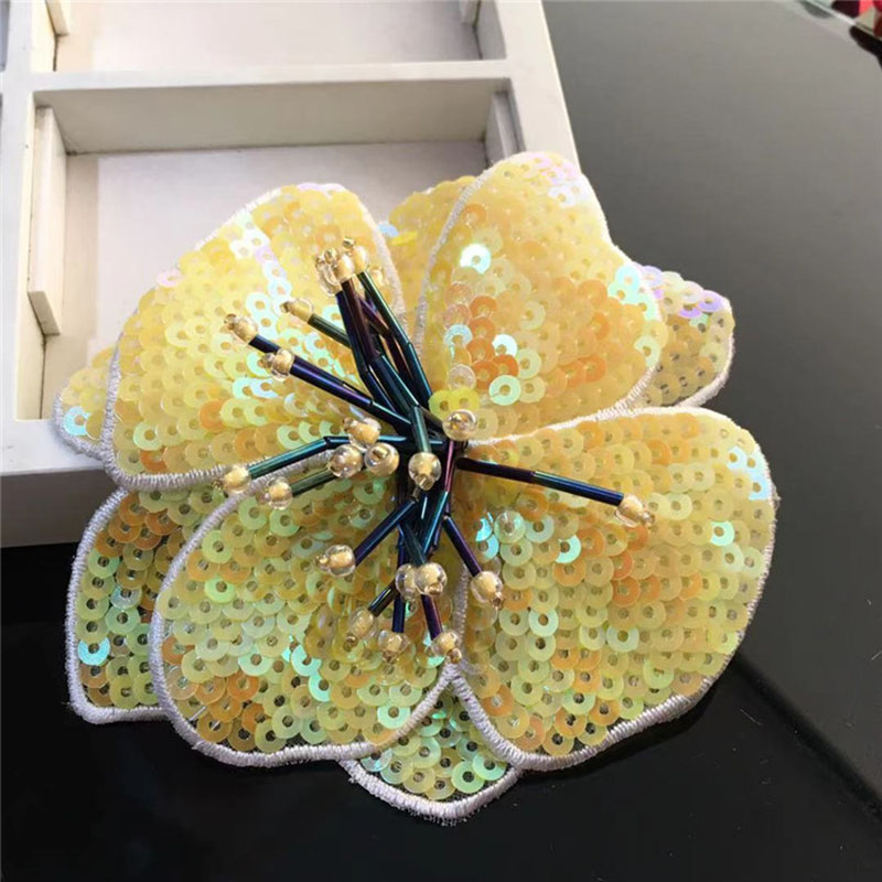 11Cm Twee Lagen Kleurrijke Pailletten Sticker Bloem Patch Naaien Kleding Decoratie Applique: Laser Bright