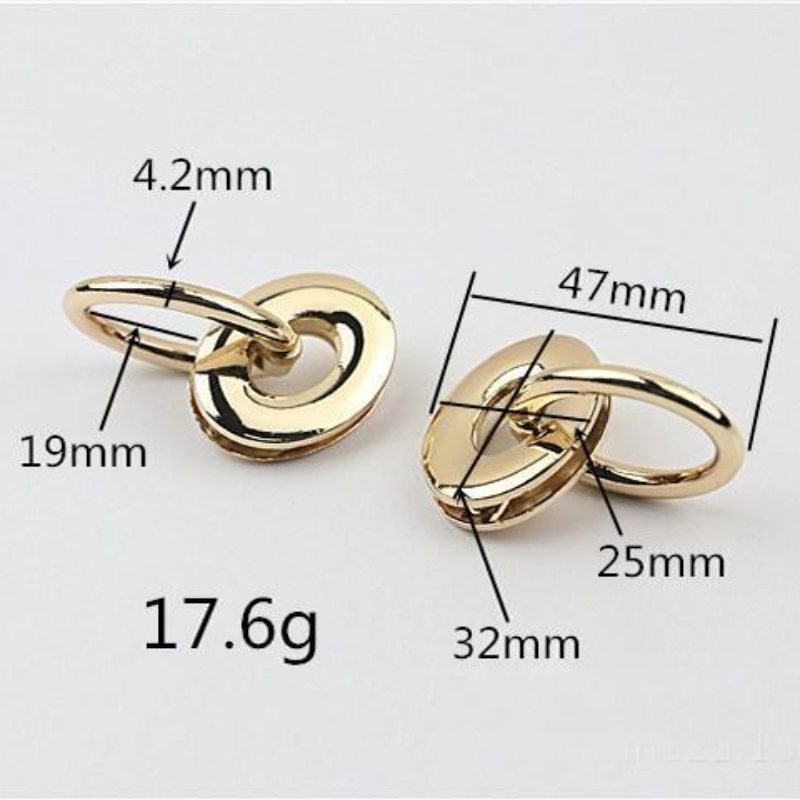 Accesorios de Hardware para bolsos y bolsos, bolso de botón de mano con asa, accesorios de Hardware