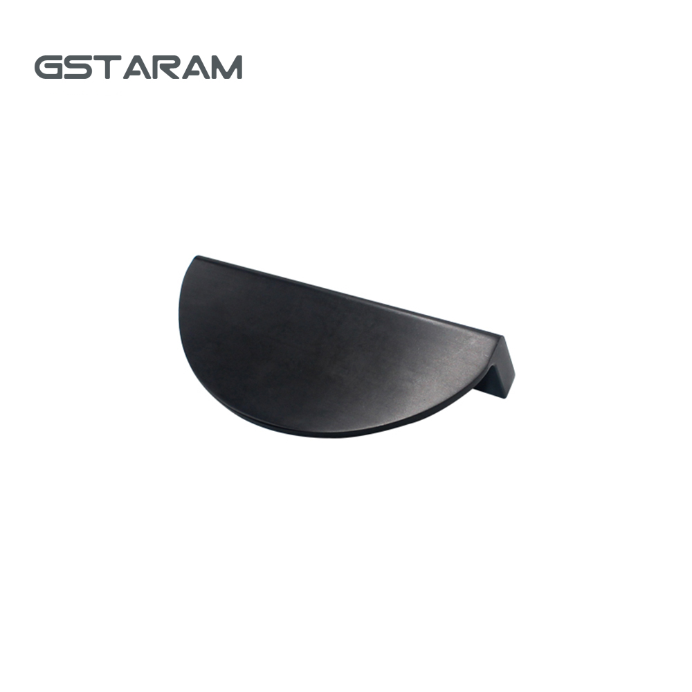 Cabinet Door Semi-circle Handle Open Cabinet Chinese Simple Copper Black Round Porch Bathroom Cabinet Furniture Door Handle: WHITE