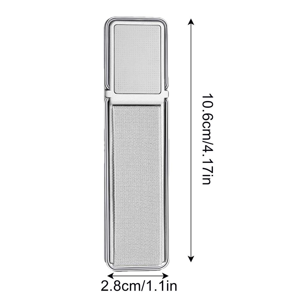 Universal Cellphone Finger Kickstand Mobile Phone Finger Strap Grip Phone ABS Wristband Holder Grip Telescopic Holder #W0: Silver