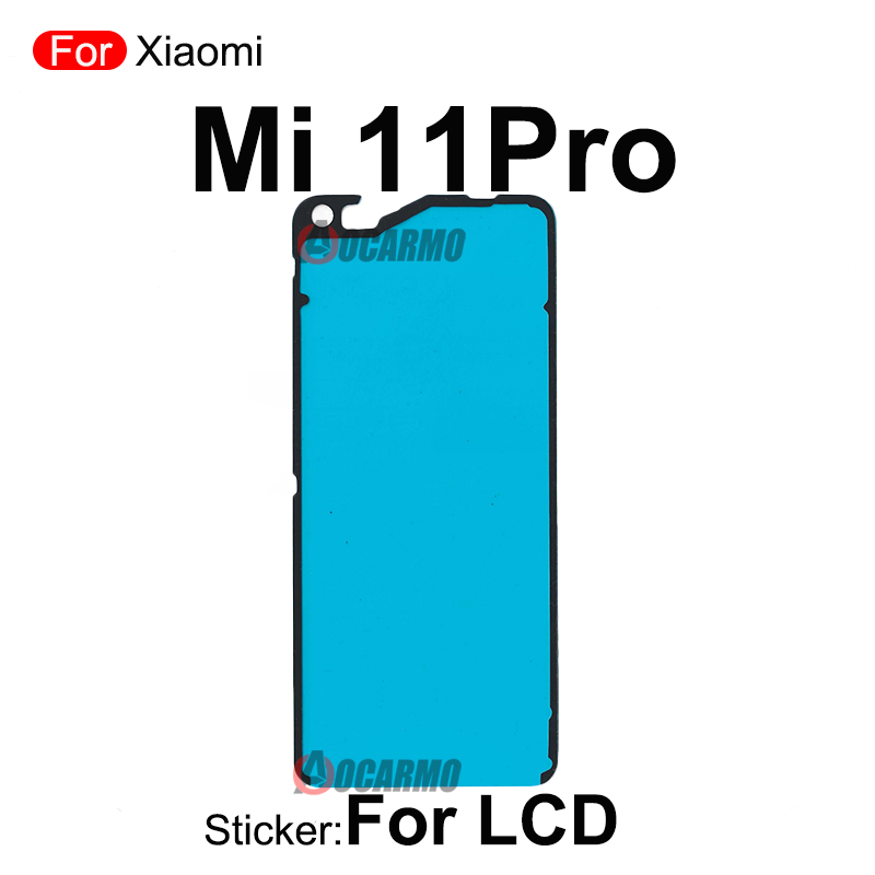 For Xiaomi 11 Lite Ultra 12 Pro Mi 11Pro 12Pro Fullset Sticker Back Cover + Rear Camera And Front LCD Adhesive Glue Replacement: Sky Blue