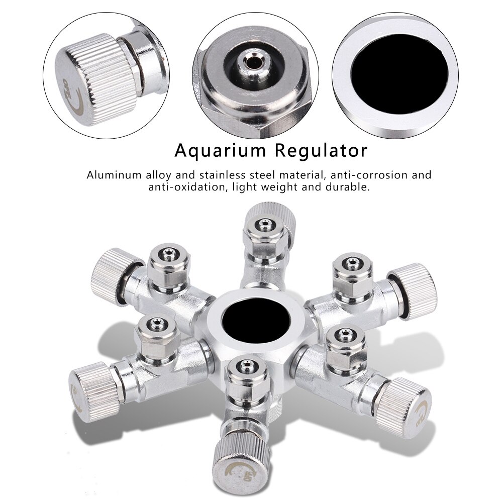 Séparateur d'oxygène pour Aquarium distributeur multi-voies régulateur d'aquarium vanne de séparation de CO2 outil d'aération d'aquarium pour Aquarium