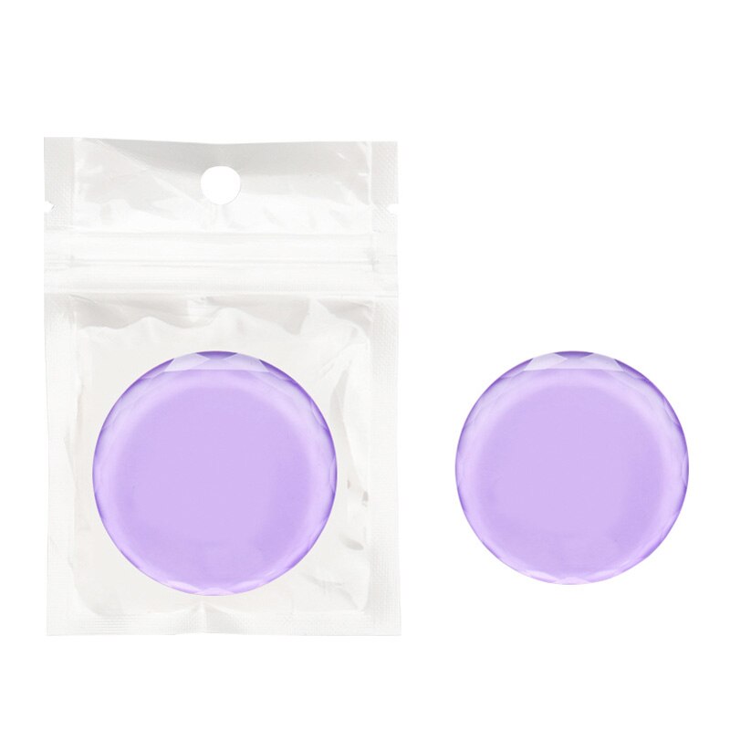 Support de pierre de Jade en cristal rond, colle adhésive pour Extension de cils colorés de , palette en verre stéréo, outils de maquillage: 1pc Purple
